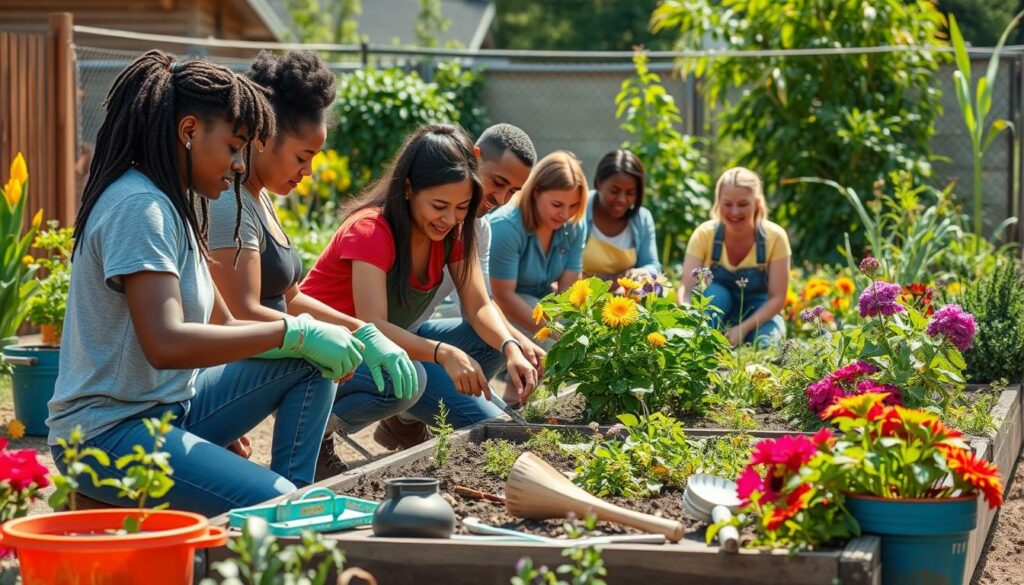 Soziales Engagement in Gemeinschaftsprojekten